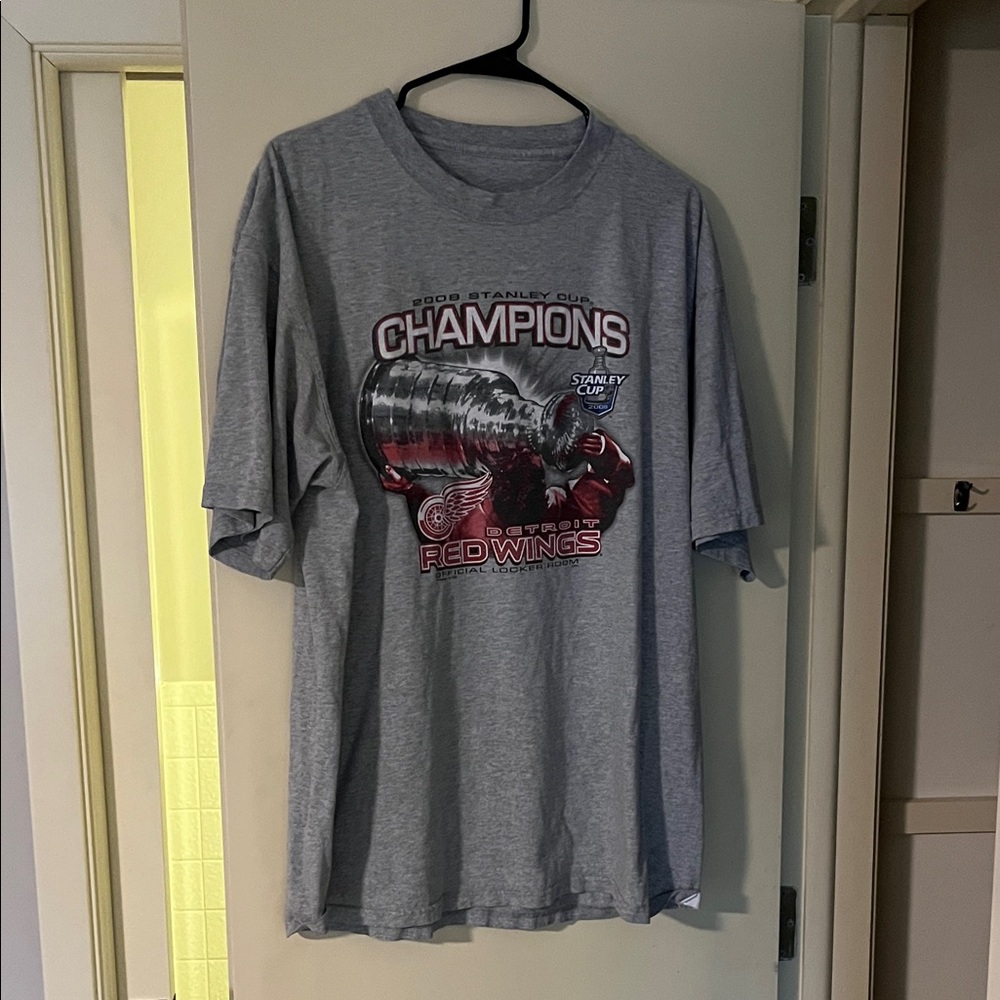 Gray Red Wings Champions T-Shirt